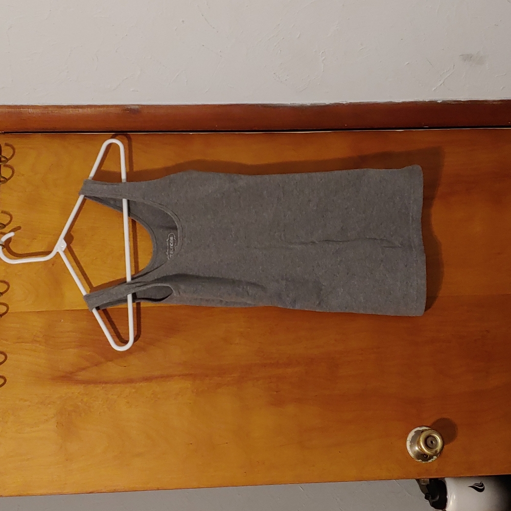 Maurices Grey Cotton Scoop Tank Top